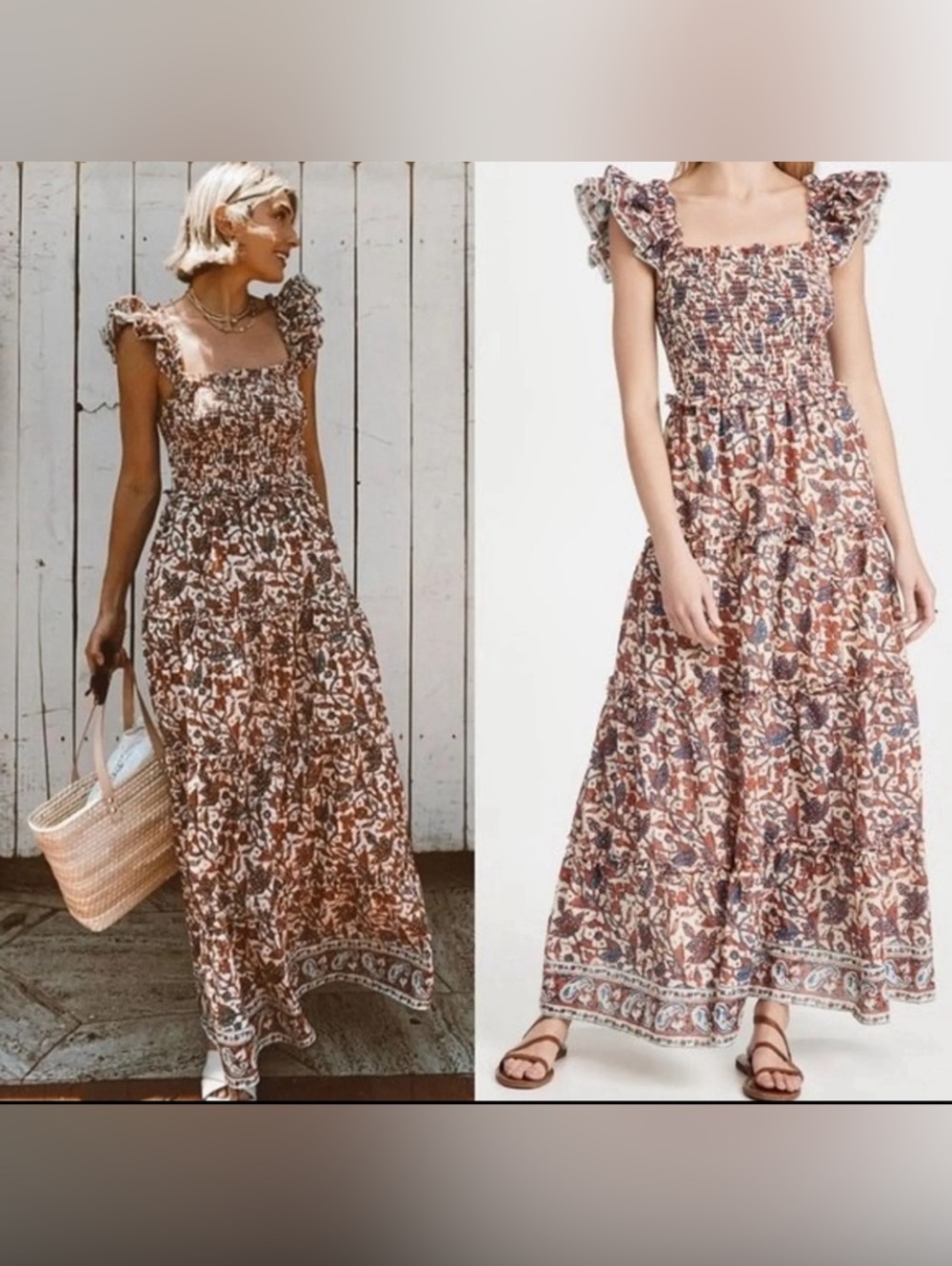Love the Label Mirabelle Ruffled Maxi Dress Sz. L
